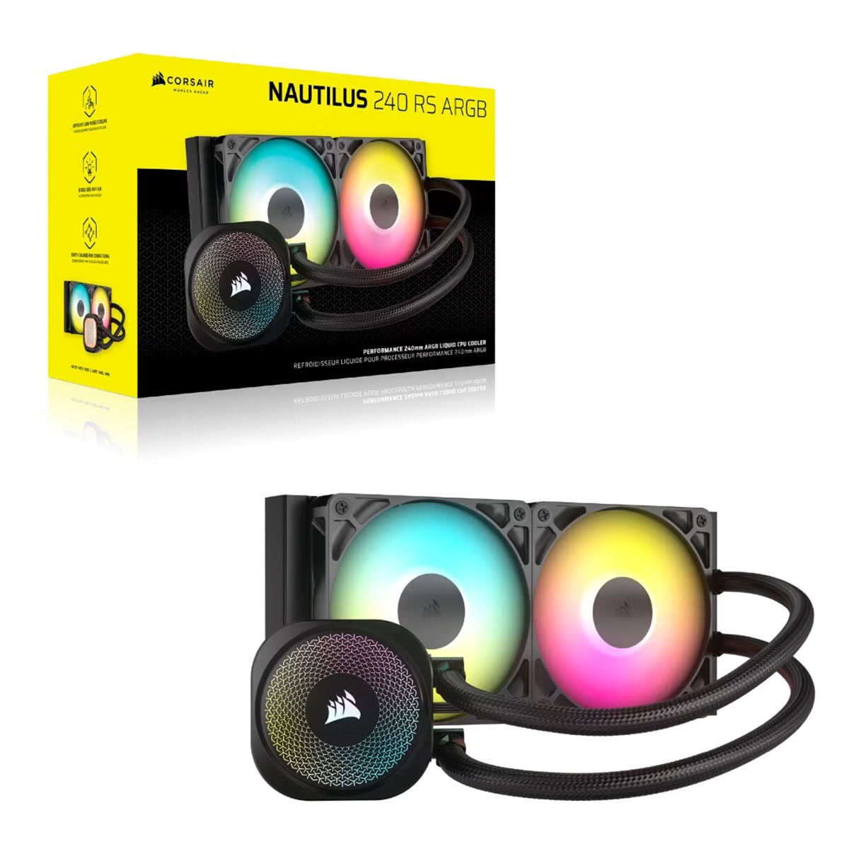 Corsair Nautilus 240 Rs Argb 240mm Intel Amd Uyumlu İşlemci Sıvı Soğutucu (cw 9060092 Ww) 1