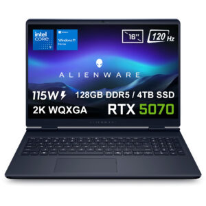 Dell Alienware 16 Aurora Intel Core 9 270h 128gb Ddr5 4tb Ssd Rtx5070 8gb 115w 16 Inç 2k Wqxga 120hz Wva W11 Home Gaming Laptop (ac16250 C932157wv5) 1