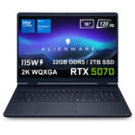 Dell Alienware 16 Aurora Intel Core 9 270h 32gb Ddr5 2tb Ssd Rtx5070 8gb 115w 16 Inç 2k Wqxga 120hz Wva W11 Home Gaming Laptop (ac16250 C932157wv1) 1