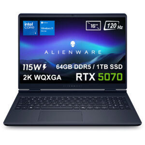 Dell Alienware 16 Aurora Intel Core 9 270h 64gb Ddr5 1tb Ssd Rtx5070 8gb 115w 16 Inç 2k Wqxga 120hz Wva W11 Home Gaming Laptop (ac16250 C932157wv2)