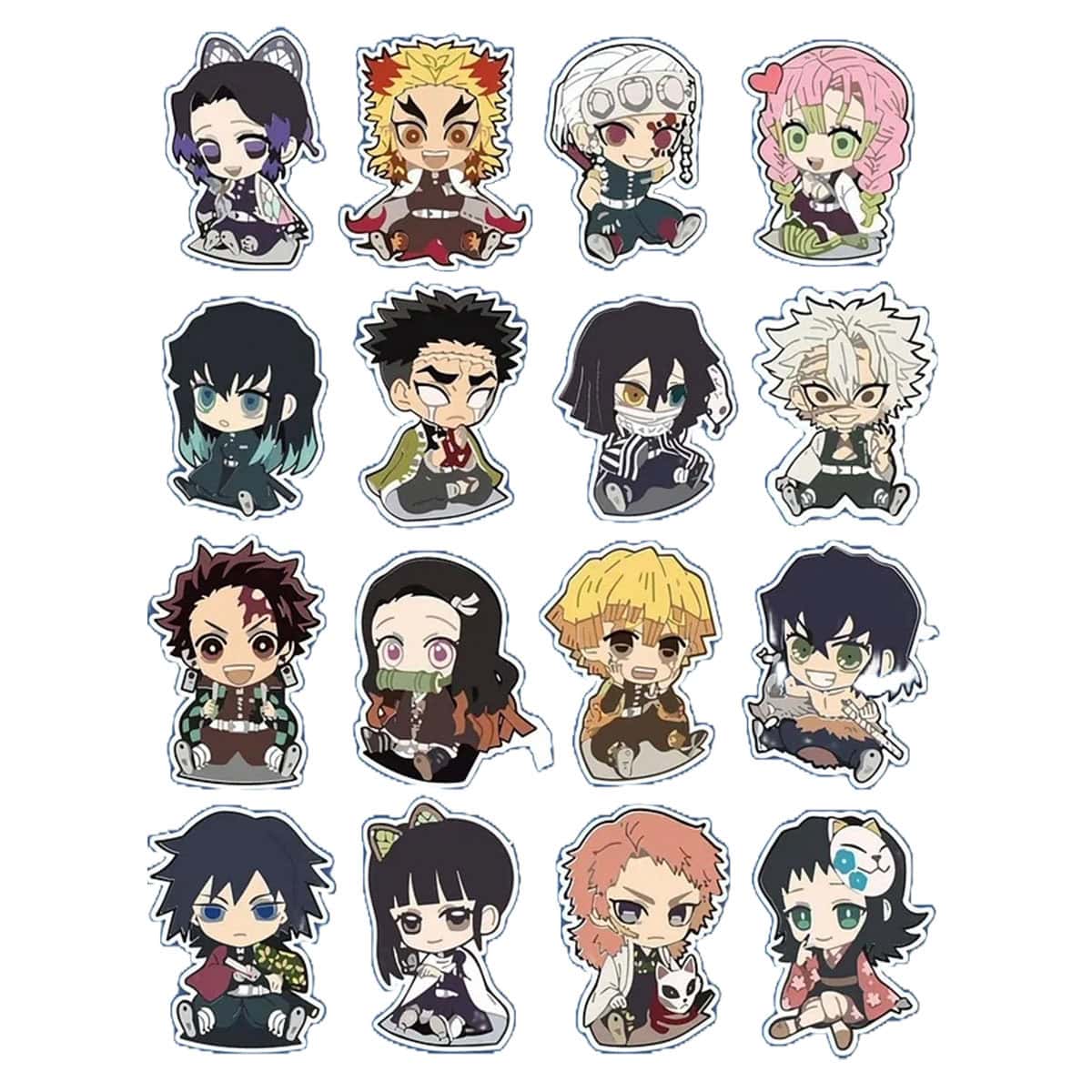 Demon Slayer Karakterleri Sticker Seti 18 Adet 1