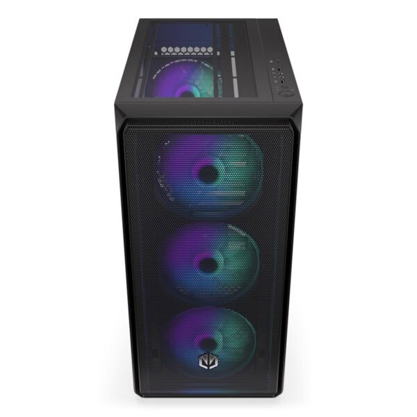 Yüksek performanslı RGB aydınlatmalı oyun bilgisayarı kasası, güçlü soğutma sistemi ve modern tasarımıyla oyuncular için ideal masaüstü bilgisayar kasası.