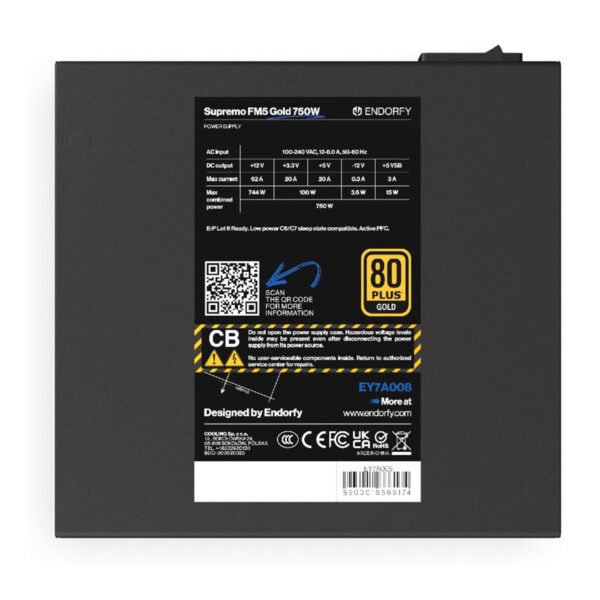 Endorfy Supremo Fm5 750w 80+ Gold Full Modüler Atx Güç Kaynağı (ey7a008) 7