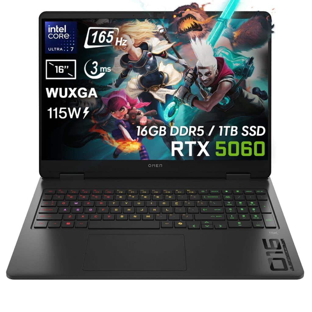 Yüksek performanslı gaming laptopu, 16GB DDR5 RAM, 1TB SSD, RTX 5060 ekran kartı ve 165Hz yenileme hızı ile en iyi oyun deneyimi sağlar.