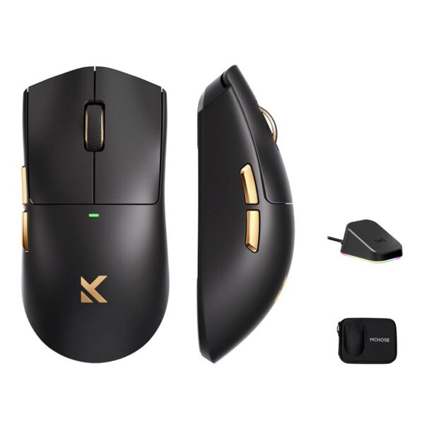 Mchose K7 Ultra Siyah 8k Hz Paw 3950 Sensor Kablosuz Simetrik Gaming Mouse Mc K7 5 3