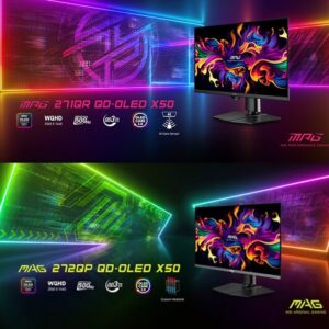 Yüksek kaliteli MSI oyun monitörleri, 27 inç QD-OLED ve 500Hz yenileme hızı ile profesyonel gaming deneyimi.