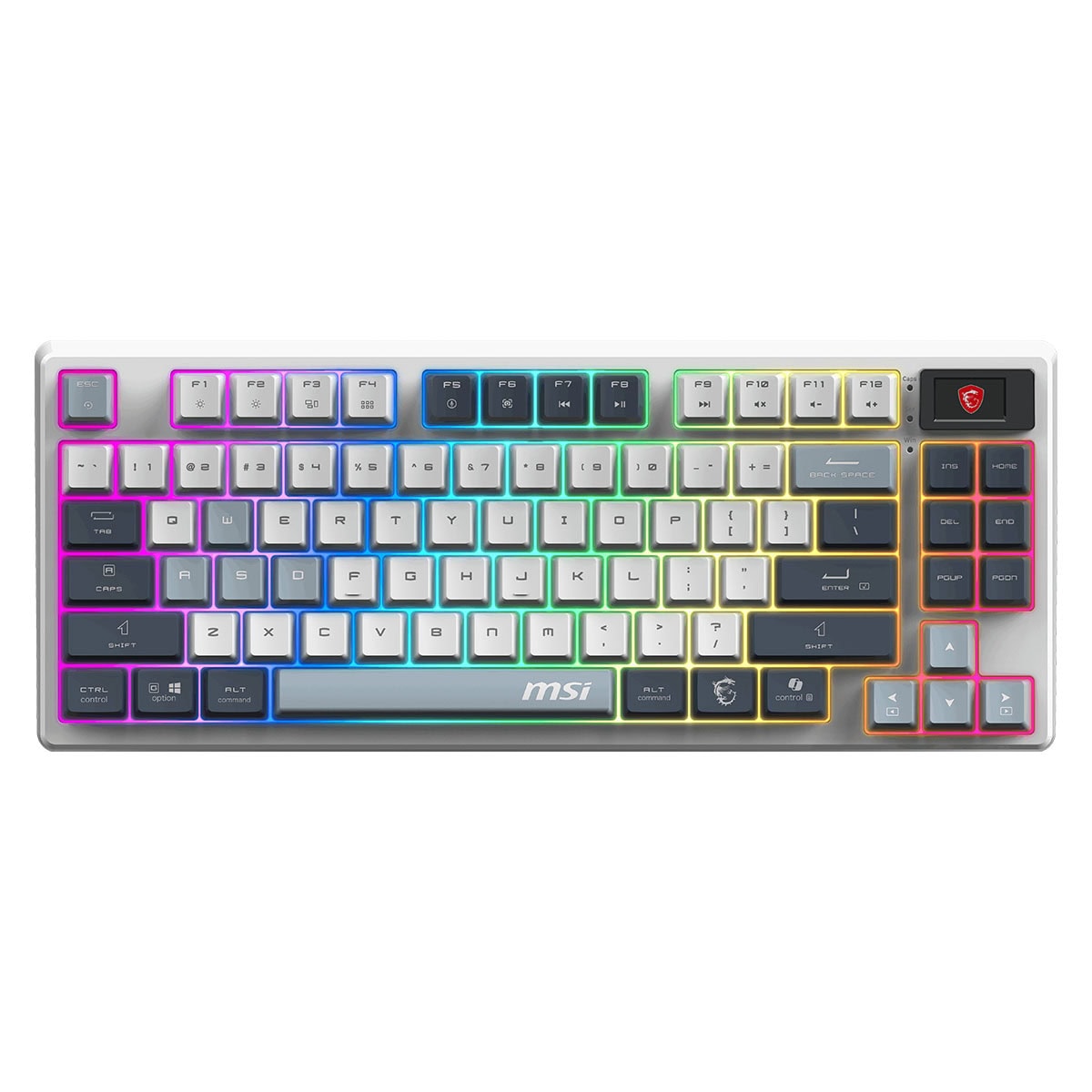 Msi Forge Gk600 Tkl Wireless Sky Rgb Kablosuz Hotswap Türkçe Mekanik Gaming Klavye 1