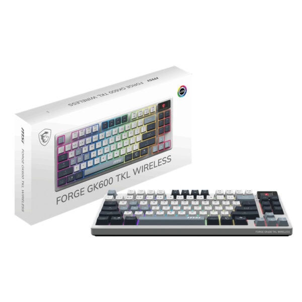 Msi Forge Gk600 Tkl Wireless Sky Rgb Kablosuz Hotswap Türkçe Mekanik Gaming Klavye 10