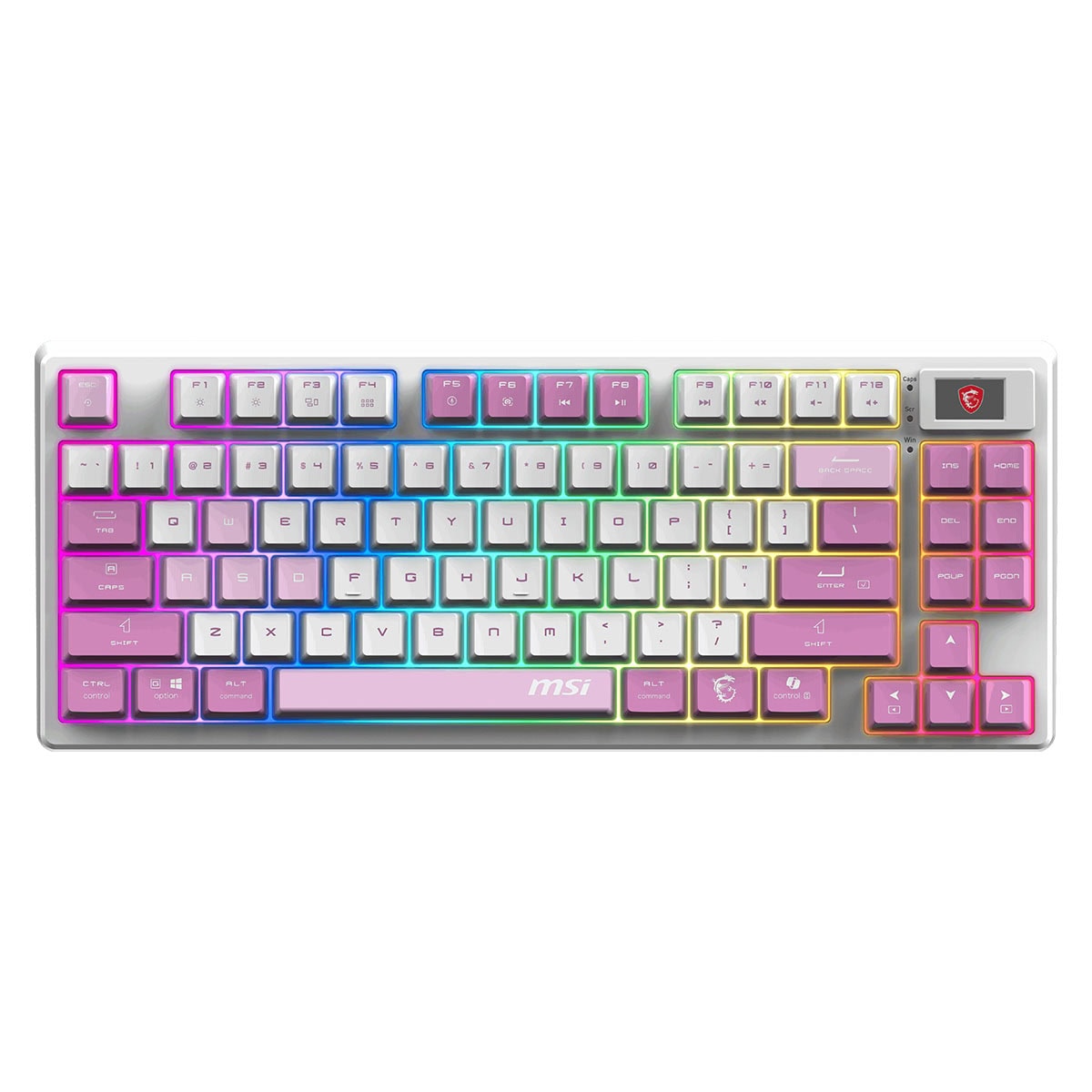 Msi Forge Gk600 Tkl Wireless Violet Rgb Kablosuz Hotswap Türkçe Mekanik Gaming Klavye 1