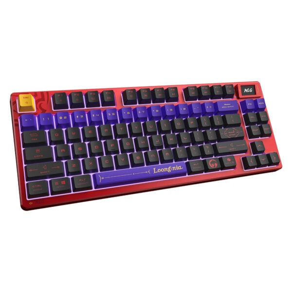 Renkli ışıklı gaming klavye, oyun tutkunları için estetik ve fonksiyonel tasarım. Mekanik tuşlar ve RGB aydınlatma özelliği ile üstün performans sağlar.