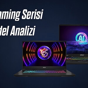 Yapay zeka ve oyun teknolojileriyle güçlendirilmiş MSI Gaming dizüstü bilgisayar modelleri, yüksek performans ve görsel kalite sunar.