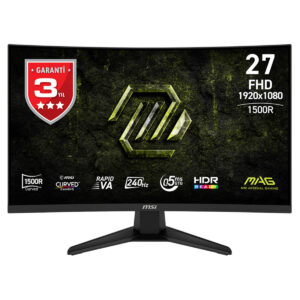 Yüksek çözünürlüklü MSI monitör, 27 inç FHD 1920x1080 ekran, 240Hz yenileme hızı ve HDR desteği ile oyun ve multimedya deneyimini arttırır. MSI Arsenal Gaming serisi, şık tasarımıyla masaüstünüzü tamamlar.