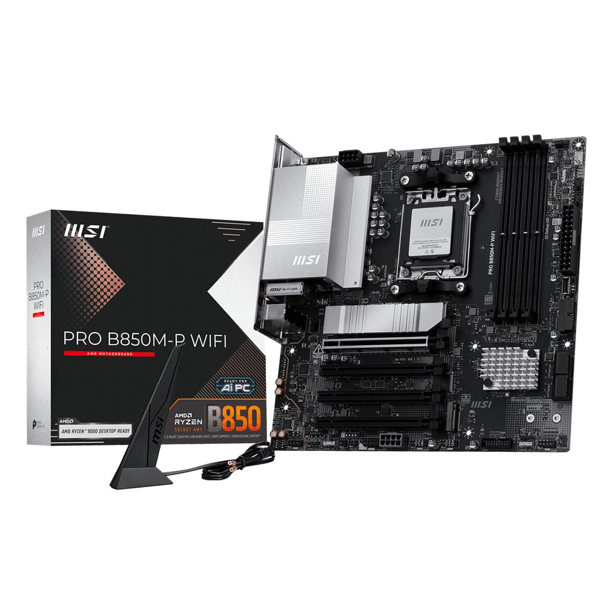 Msi Pro B850m P Wifi 8200mhz (oc) Ddr5 Soket Am5 M.2 Hdmi Dp Matx Anakart 1