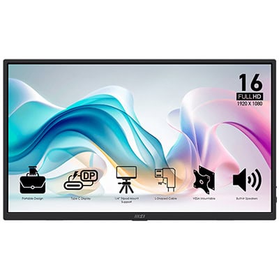 MSI PRO MP165 E6 Taşınabilir Monitör H1