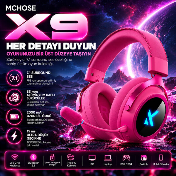 Neon X9 Pembe Kozmik Oyun Deneyimi