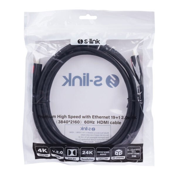 S Link 3 Metre V2.0 4k (38402160) 60hz Hdmi Kablosu (sl Hdm4k13) 4