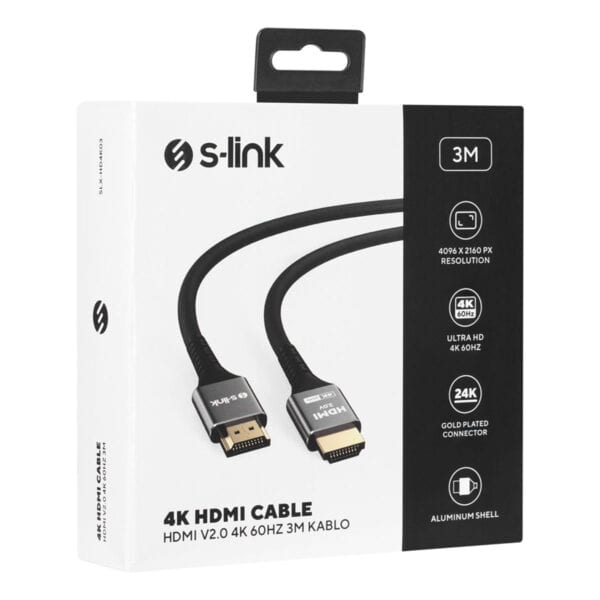 S Link 3 Metre V2.0 4k (40962160) 60hz Hdmi Kablosu (slx Hd4k03) 4
