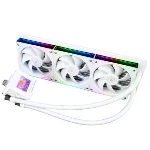 Yüksek performanslı RGB aydınlatmalı bilgisayar soğutucu fanları ve su soğutma pompası, oyun ve bilgisayar bileşenleri soğutma çözümleri için tasarlanmış modern soğutucu seti.