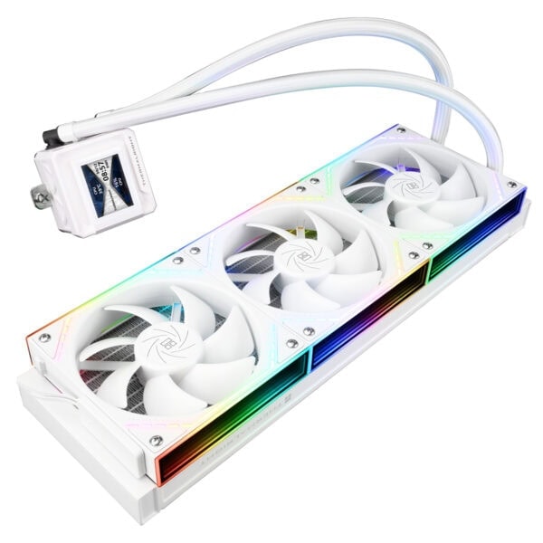 Gelişmiş RGB aydınlatmalı bilgisayar su soğutucu pompa ve fan seti, yüksek performanslı ve estetik tasarım, gaming ve bilgisayar özelleştirme için ideal.