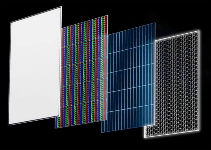ROG Swift OLED PG32UCDMZ Yüksek teknolojili güneş paneli yapısı, güneş enerjisi dönüşüm sistemi ve yenilenebilir enerji teknolojisi.