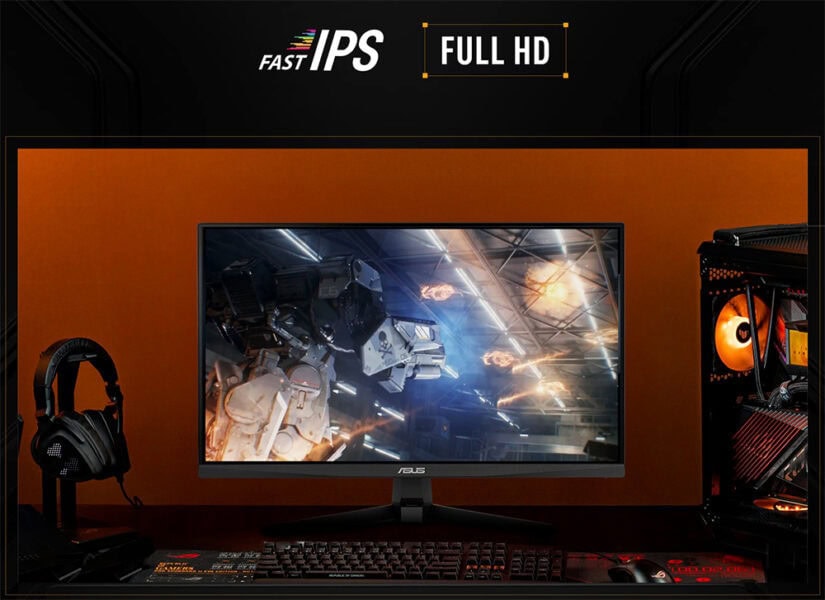 TUF Gaming VG259QMR5A Yüksek çözünürlüklü ASUS TUF Gaming monitör, 24.5 inç, 1080p Full HD, 165Hz yenileme hızı, IPS ekran, 0.3 ms tepki süresi ve NVIDIA G-SYNC desteği ile profesyonel ve oyun odaklı kullanıma uygun.