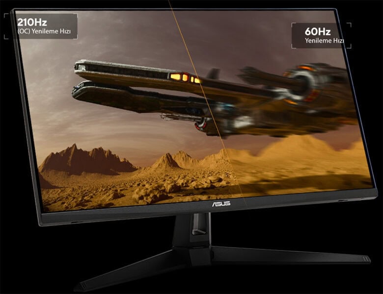 TUF Gaming VG27AQ5A Yüksek çözünürlüklü ASUS TUF Gaming 27 inç monitör, 2560x1440 QHD ekran, IPS panel ve hızlı tepki süresi ile mükemmel oyun deneyimi sunar.