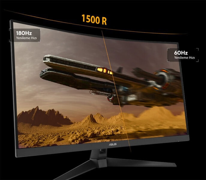 Canlı renkler ve geniş ekranıyla ASUS TUF Gaming 31.5 inç monitör, yüksek performans ve akıcı oyun deneyimi sunar, gamerlar için ideal.