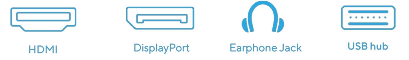 BE27AQG Yansıma destekli HDMI, DisplayPort, kulaklık jakı ve USB hub bağlantıları, oyun ve bilgisayar ekipmanları için yüksek performanslı giriş çıkış çözümleri.