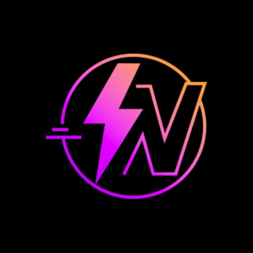 2. Volt bir döngü ve kırmızı renkli elektrik şimşeği ile tasarlanmış dikkat çekici bir logo, teknolojik ve enerji temalı grafik, modern tasarım, e-spor ve oyun odaklı görsel.
