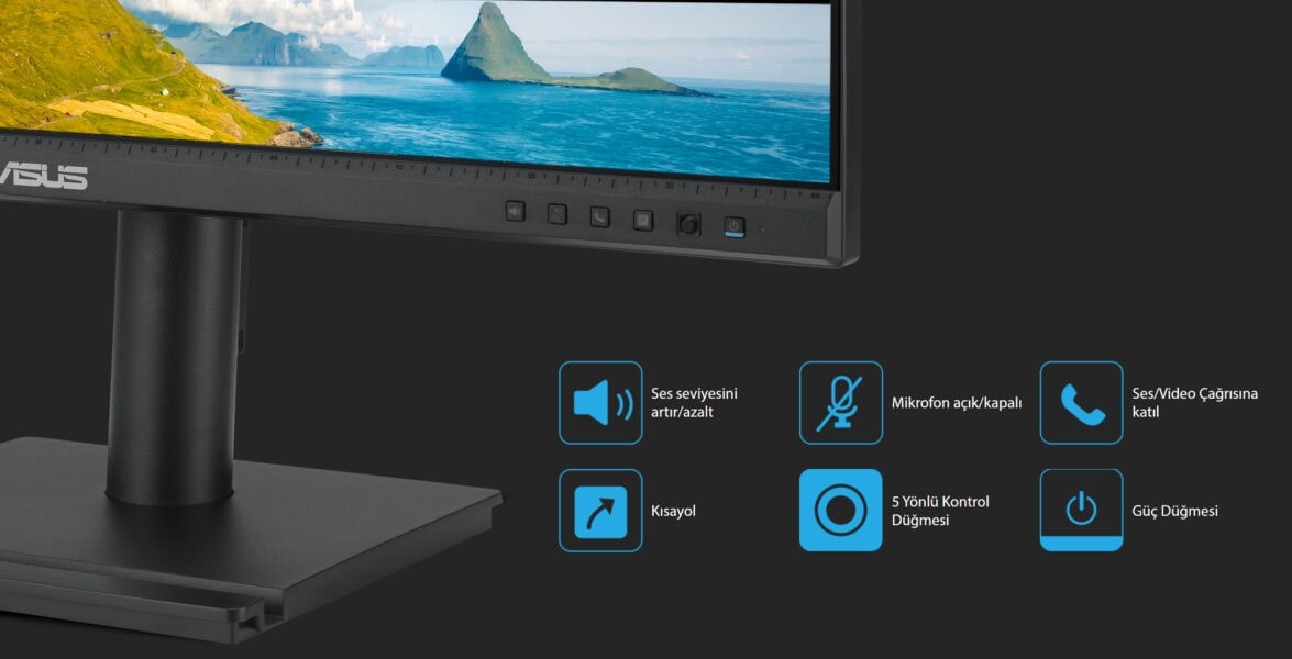 Yüksek kaliteli Asus bilgisayar monitörü, oyun ve profesyonel kullanım için ideal, geniş ekran ve gelişmiş bağlantı seçenekleri ile oyun ve grafik tasarımını destekler.