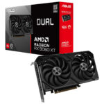 Gelişmiş ASUS AMD Radeon RX 9060 XT ekran kartı, çift fanlı soğutma tasarımı ve 16GB GDDR6 belleği ile yüksek performanslı oyun ve grafik işlemleri için ideal.
