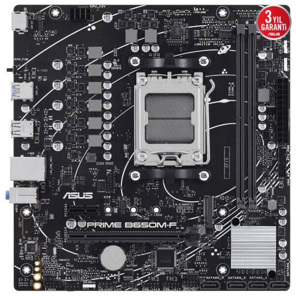 Intel anakart, yüksek performanslı anakart, gaming ve ofis kullanımına uygun anakart, yüksek hız ve güvenilirlik, ASUS Prime B650M-F model anakart.
