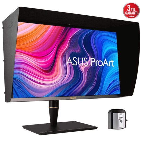 Yüksek çözünürlüklü ASUS ProArt bilgisayar monitörü, renk doğruluğu ve profesyonel grafik tasarım için ideal, detaylı ve canlı ekran görüntüsü sağlar.