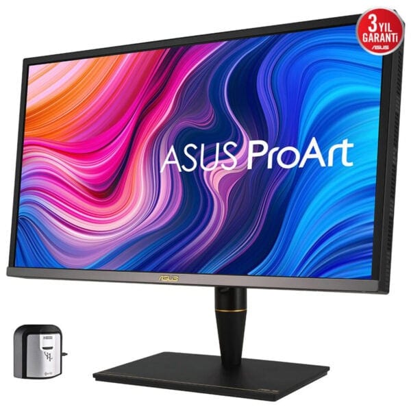 Yüksek çözünürlüklü ASUS ProArt bilgisayar monitörü, renk doğruluğu ve profesyonel tasarım için ideal, ergonomik ve geniş ekran, grafik tasarım, video düzenleme ve oyun performansı.