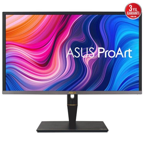Yüksek kaliteli ASUS ProArt 4K monitör, renk doğruluğu ve görsel performans, profesyonel tasarım ve oyun için mükemmel çözüm, şık tasarım ve gelişmiş bağlantı seçenekleri ile.