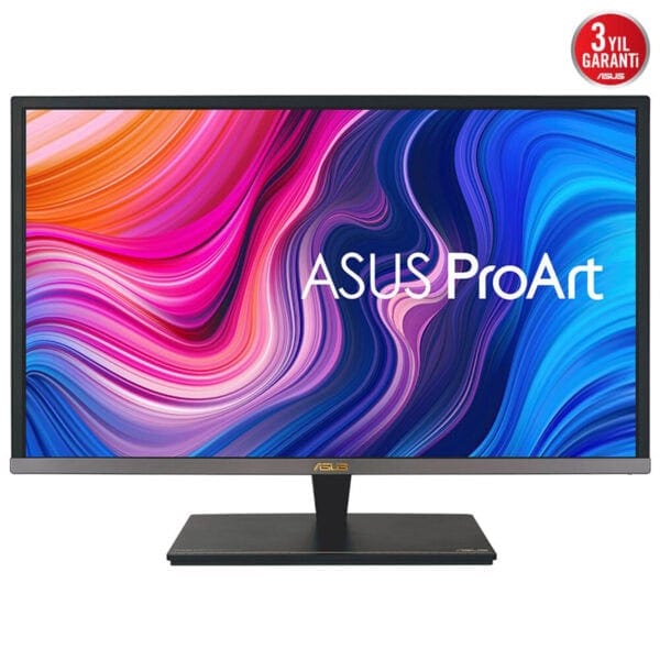 Yüksek çözünürlüklü ASUS ProArt dizüstü monitörü, profesyonel grafik ve tasarım çalışmaları için ideal, canlı renkler ve geniş ekran deneyimi sunar.