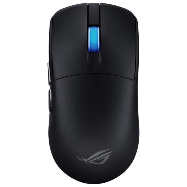 ROG Harpe II Ace Kablosuz oyun faresı, RGB aydınlatmalı, ergonomik tasarım, bilgisayar gamer için hız ve konfor sağlar. ROG logosu ile şık ve performans odaklı.