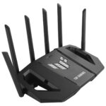Hızlı ve güçlü ASUS TUF Gaming yönlendirici, yüksek performans ve stabil internet bağlantısı sağlar. Çok sayıda anteni ile geniş kapsama alanı sunar, online oyun ve streaming için ideal.