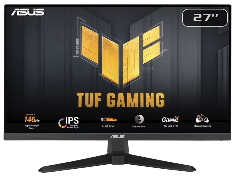 TUF Gaming VG249QE5A 27 inç ASUS TUF Gaming monitör, yüksek hızda oyun deneyimi ve geniş görüntüleme açısı ile kaliteli ekran performansı sunar.