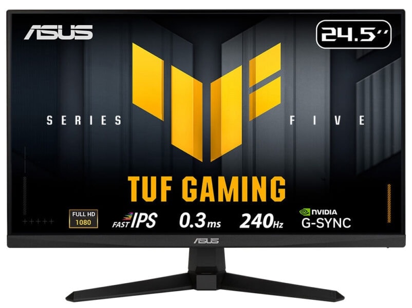 TUF Gaming VG259QM5A Yüksek çözünürlüklü ASUS TUF Gaming 24.5 inç monitör, hızlı 0.3ms tepki süresi ve 240Hz yenileme hızıyla üstün oyun deneyimi sağlar. NVIDIA G-SYNC ve IPS panel teknolojisi ile akıcı görüntü sunar.
