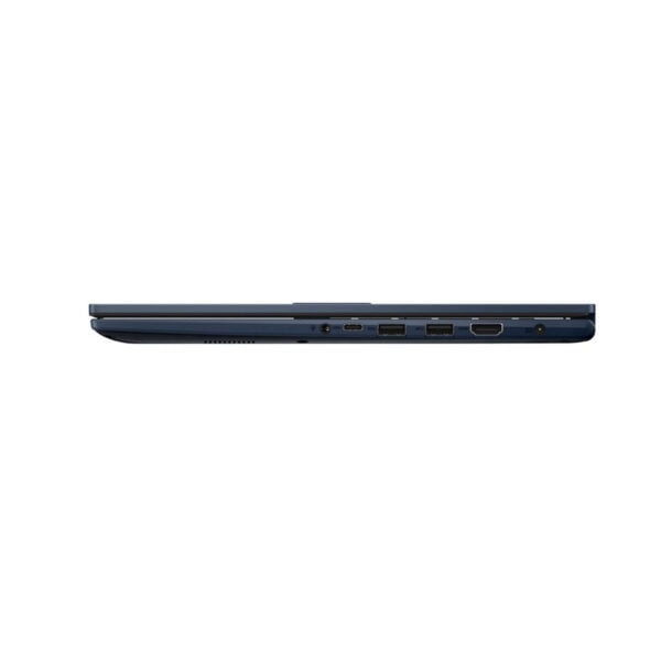Yukarıdaki laptop'un yan çerçevesi, çeşitli bağlantı portları ve girişleri ile donatılmış, şık ve modern tasarıma sahip, yüksek performanslı bilgisayar modeli.