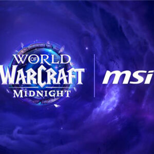 Dünya Warcraft Midnight ve MSI logosu, fantastik oyun teması ve yüksek çözünürlük ile görsel. Oyun severler için World of Warcraft Midnight ile ilgili tanıtım ve etkinlik görseli.