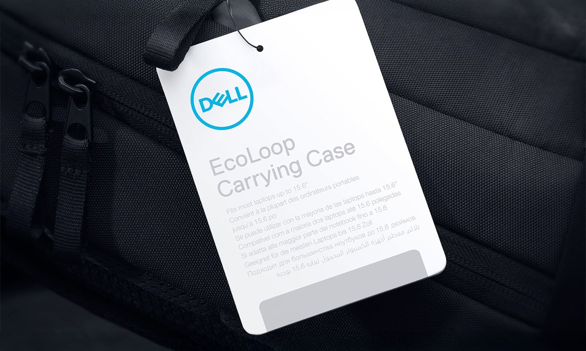 Dell EcoLoop taşıma çantası, laptop ve oyun konsolu taşıma için uygun, dayanıklı ve şık tasarımlı, seyahatlerde pratik kullanım sağlar.