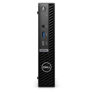 Yüksek performanslı Dell OptiPlex mini bilgisayar, oyun ve ofis kullanımı için kompakt ve güçlü tasarım ile çeşitli bağlantı portlarına sahip.