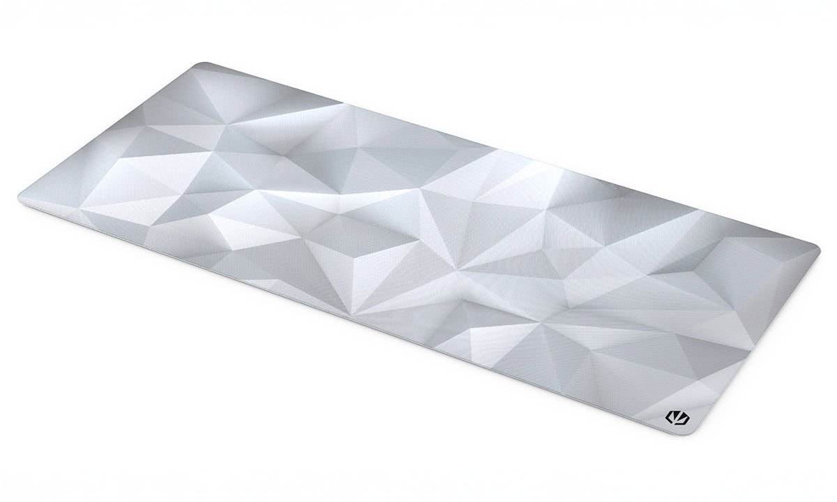 Güzel geometrik tasarıma sahip beyaz oyun mouse pad, yüksek hassasiyet ve konfor sağlar, masaüstü düzeni ve oyuncular için ideal, modern ve şık dekoratif aksesuar.