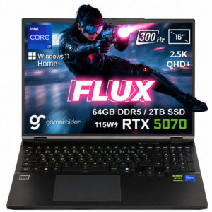 Gameraider Flux Gr16 Intel Core I9 14900hx Geforce Rtx 5070 8gb 115w 64gb Ddr5 2tb Ssd 16 Inç 2.5k Qhd+ 300hz Freedos Gaming Laptop Çanta Hediyeli 1