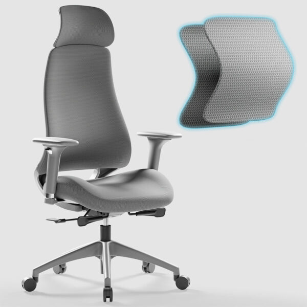 A524758-Gaming Chair Ergonomik Mesh Ofis Koltuğu, Bel ve Boyun Destekli, Ayarlanabilir Kolçak ve Yüksek Konfor, Modern Tasarım ve Uzun Kullanım İçin Ideal Ofis Mobilyası.