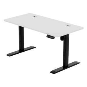 Yaygın ayarlanabilir bilgisayar çalışma masası, modern siyah ve beyaz tasarım, ergonomik ofis ve oyun masası, yüksek kaliteli masa, hafif ve dayanıklı malzeme, ev ve ofis kullanımı için uygun.