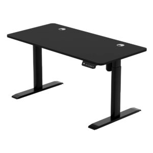 Yüksekliği ayarlanabilir bilgisayar oturma standı, ergonomik çalışma ve oyun için ideal, siyah renk, dayanıklı malzeme ve kablo yönetimi özellikleri ile konfor sağlar.
