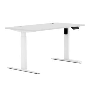 Gizli beyaz bilgisayar çalışma masası, ayarlanabilir yükseklik ve modern tasarım özellikleri ile ergonomik ofis mobilyası. Sağlam yapısı ve şık görünümüyle ofis ortamlarına uyum sağlar.